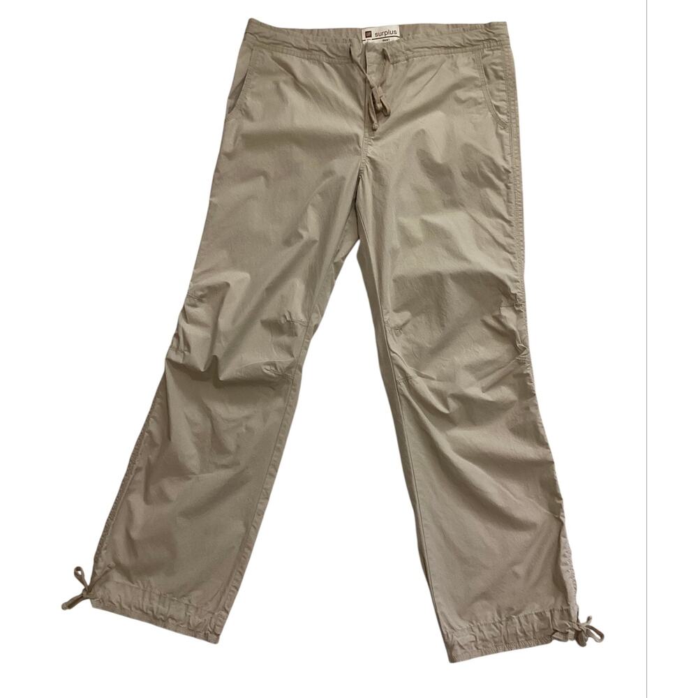 VTG‎ Gap Surplus Y2K Articulated Knee Parachute Pants Khaki Beige Size 12